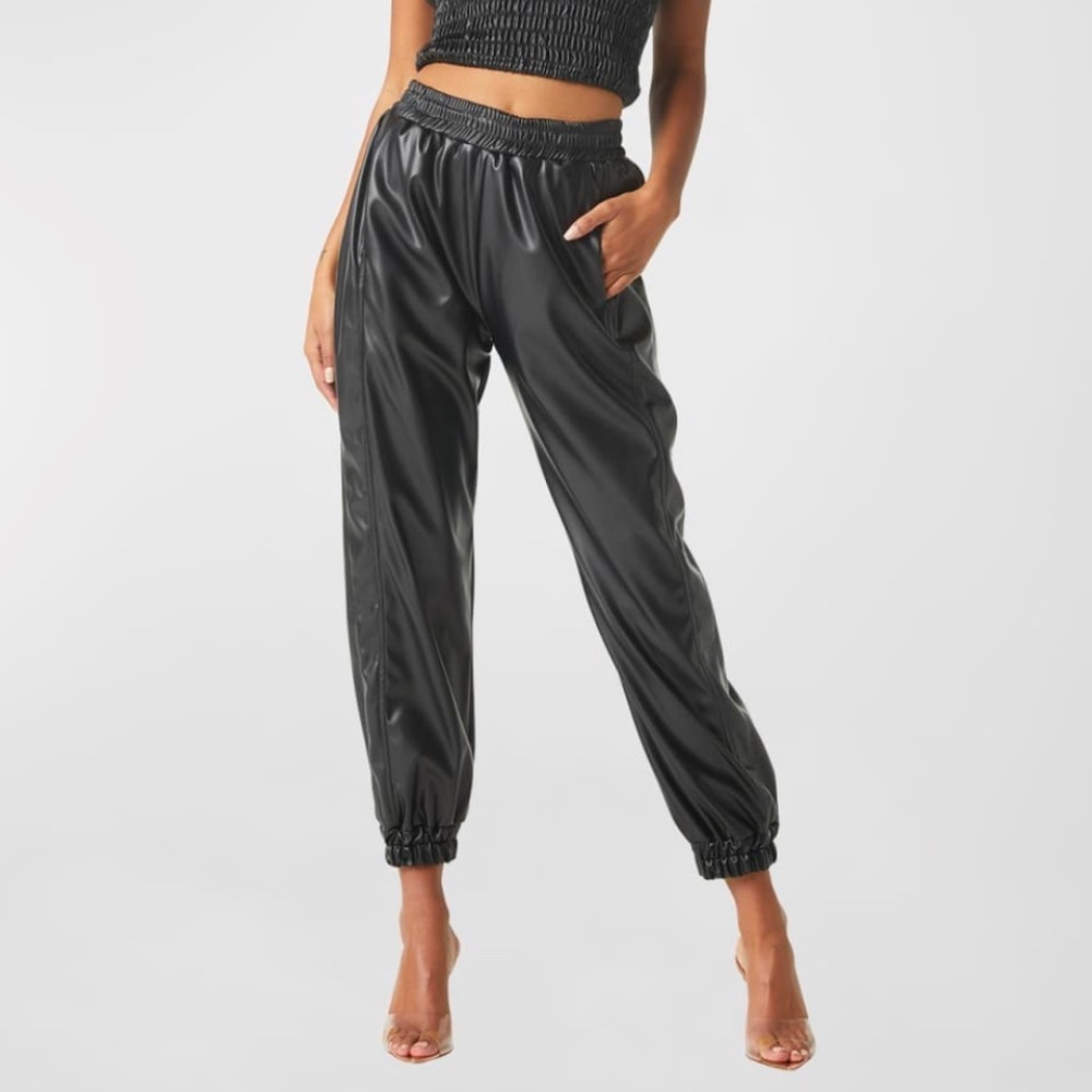 NWT | Misa Kasta Faux-Leather Jogger Pants | Sz M